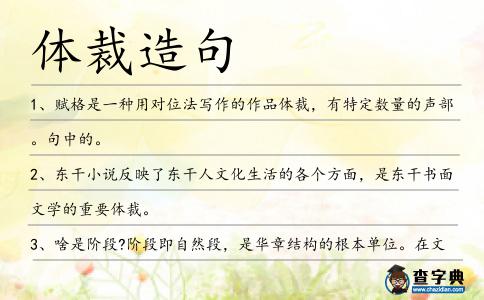 體裁造句