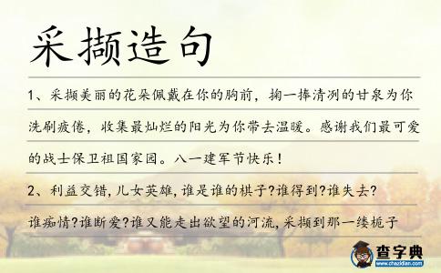采擷造句