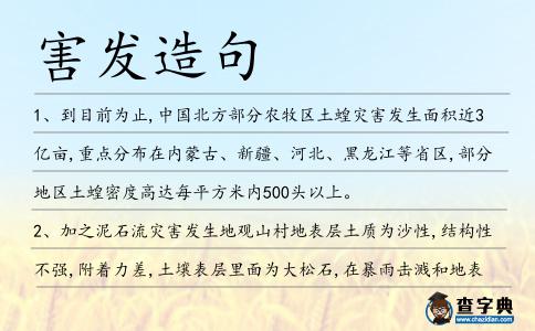 害發造句