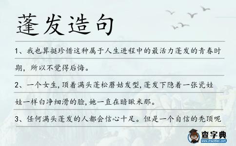蓬發造句
