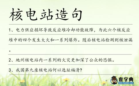 核電站造句