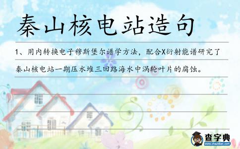 秦山核電站造句