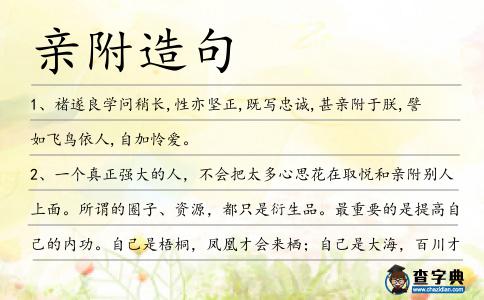 親附造句
