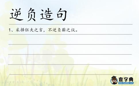負薪之議造句