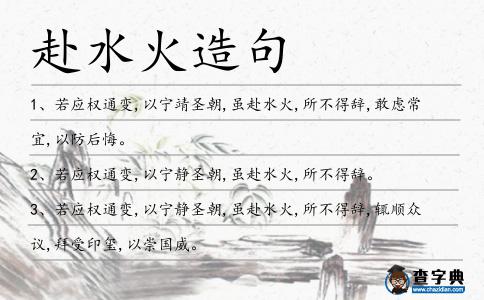 赴水火造句