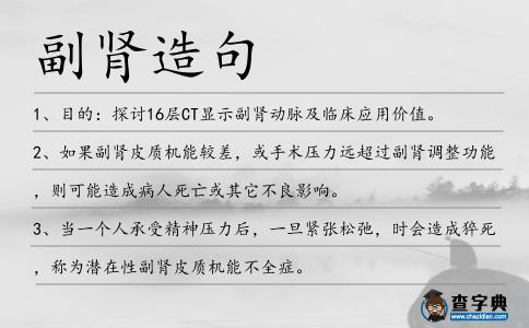 副腎造句