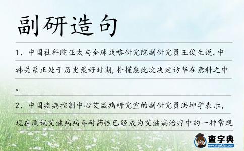 副研造句