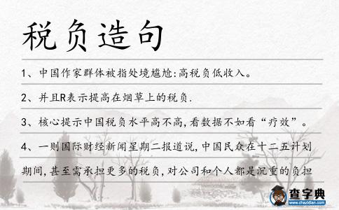 稅負(fù)造句