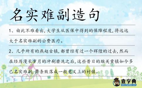 名實難副造句
