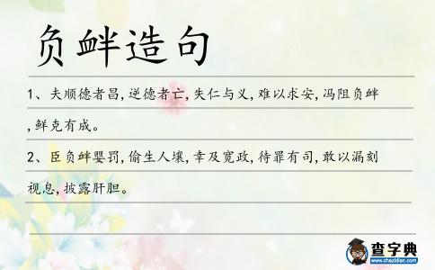 負(fù)釁造句
