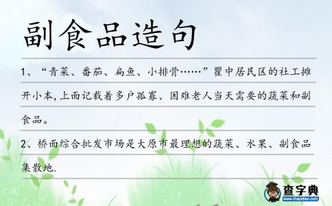 副食品造句