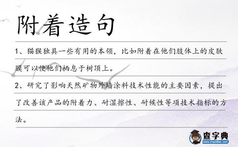 附著造句