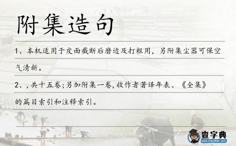 附集造句