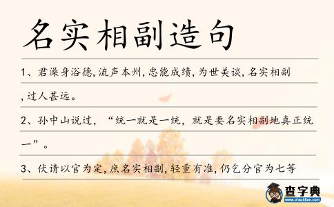 名實相副造句