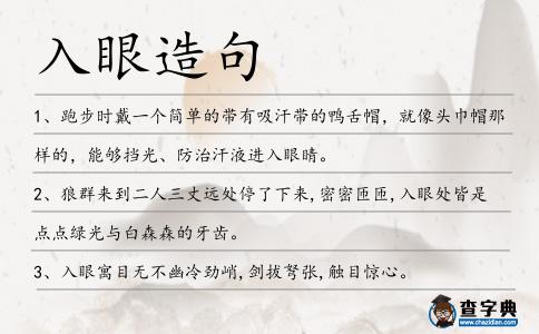 入眼造句