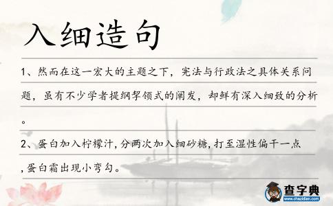 入細造句