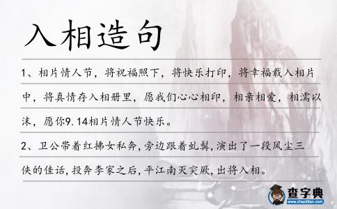 入相造句