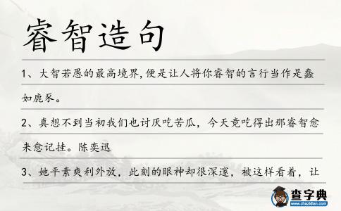 睿智造句