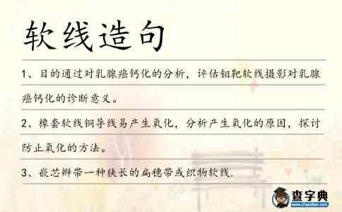 軟線造句