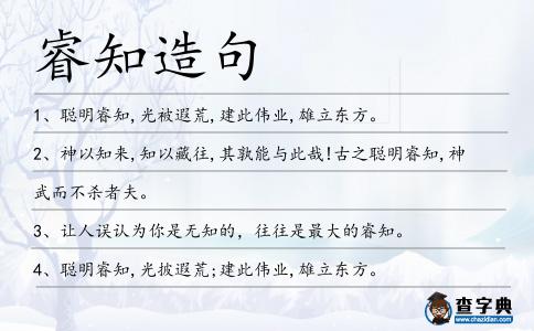 睿知造句