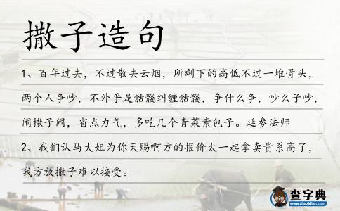 撒子造句
