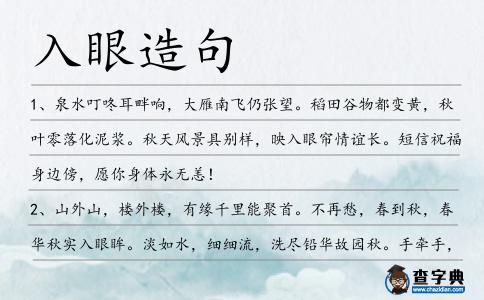 入眼造句