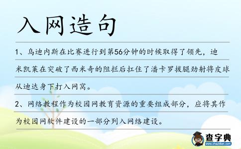 入網(wǎng)造句