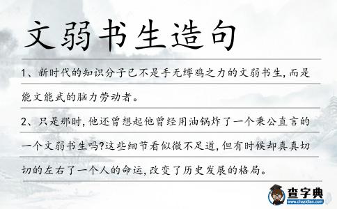 文弱書生造句