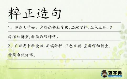 粹正造句