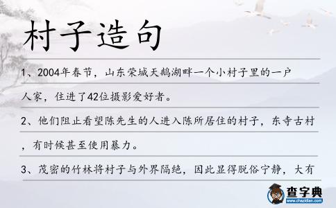 村子造句