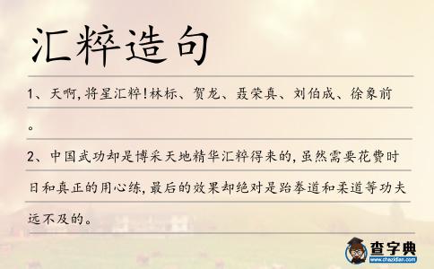 匯粹造句