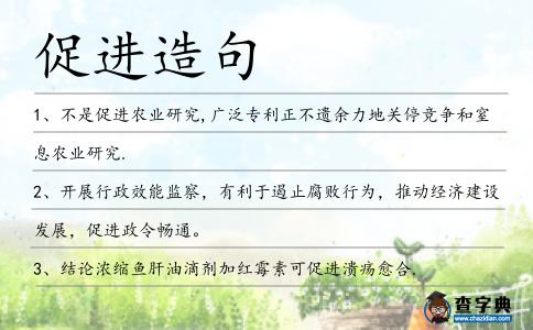 促進(jìn)造句