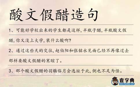 酸文假醋造句