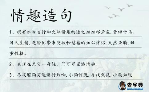情趣造句