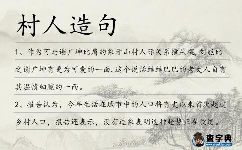 村人造句