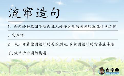 流竄造句