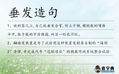 垂發(fā)造句
