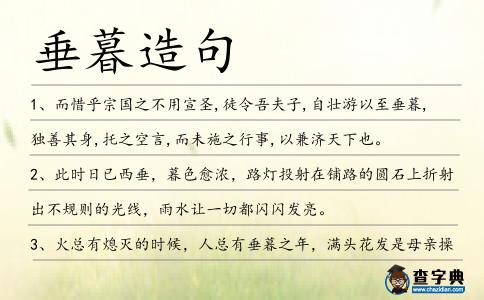 垂暮造句