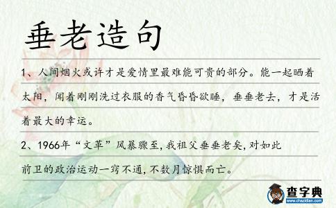 垂老造句