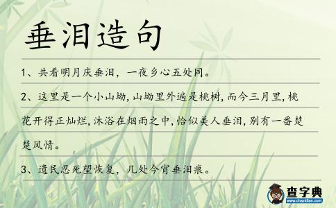 垂淚造句