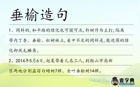 垂榆造句