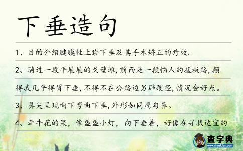 下垂造句