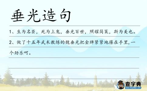 垂光造句