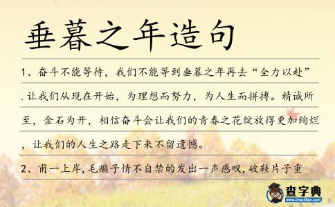 垂暮之年造句