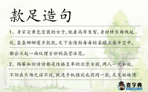 款足造句