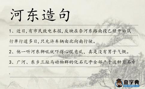河?xùn)|造句