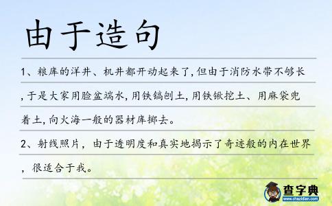 由于造句
