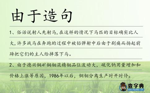 由于造句