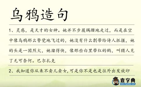 烏鴉造句