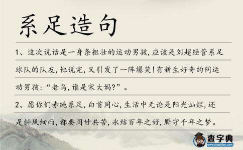 系足造句